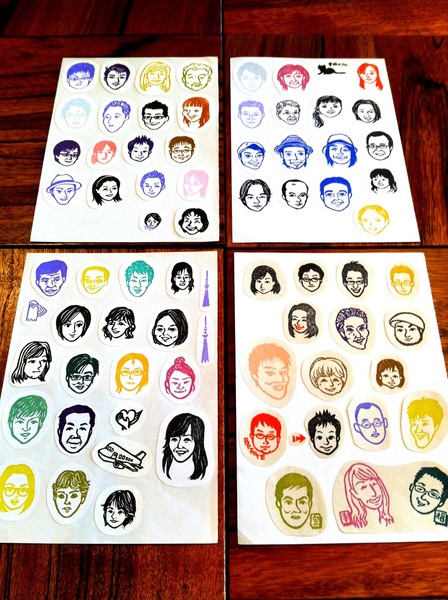 似顔絵はんこ集合